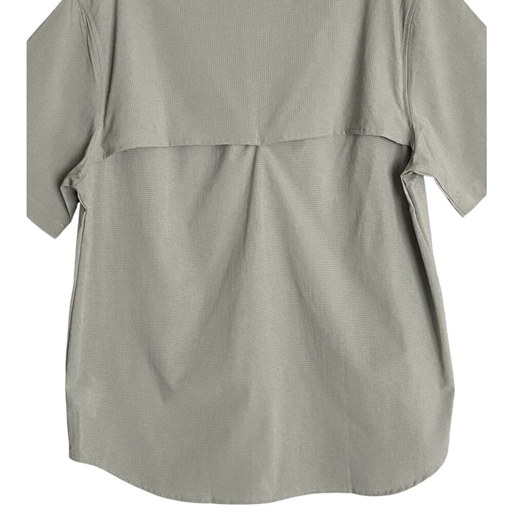 Antigua Texas A&M Shirt Activate Woven Short Sleeve Button-Up Shirt Gray NEW - Picture 8 of 14
